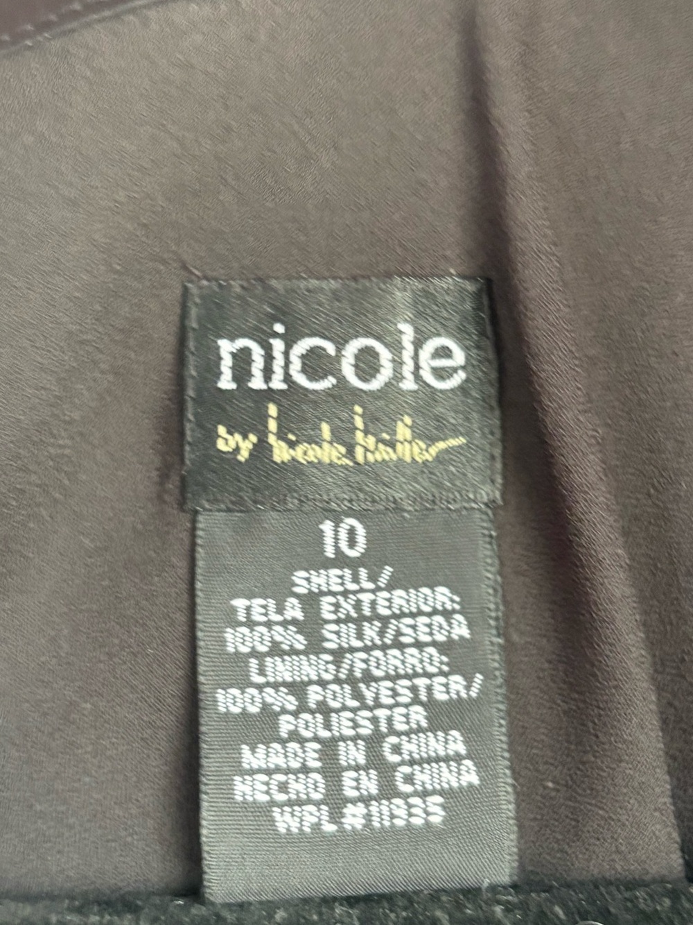 NWT Nicole by Nicole Miller 100% Silk Sequin Ruffle Dress Black Sz 10 - Picture 7 of 8